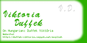 viktoria duffek business card